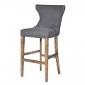 Designová barová židle Miette šedá
