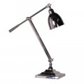 Elegantní chromová stolní lampa Windsor v art-deco stylu z kovu stříbrné barvy
