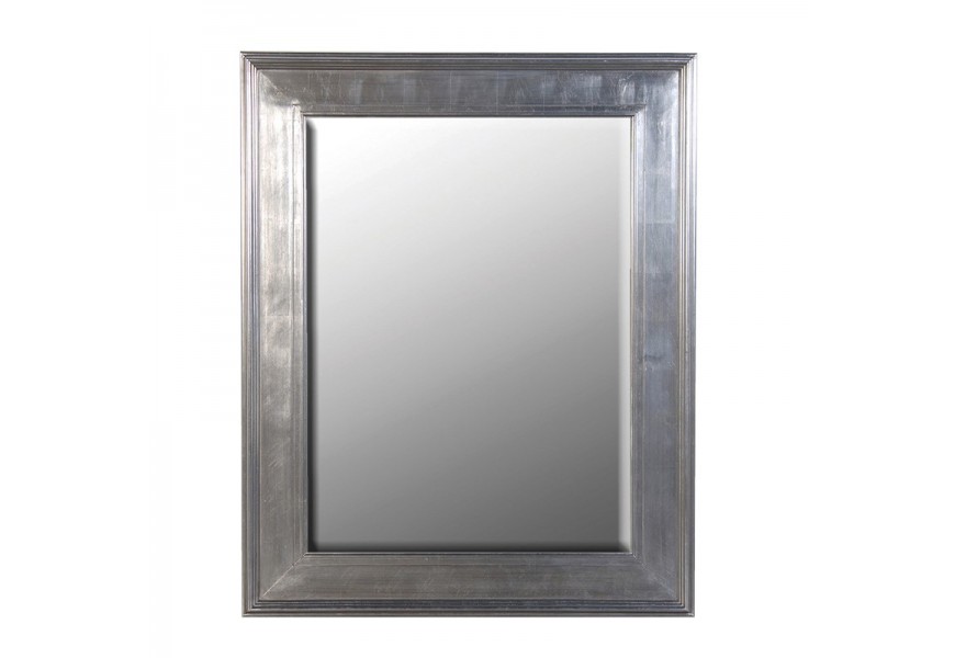 Designové zrcadlo Suav ve vintage stylu ze dřeva ve stříbrné barvě