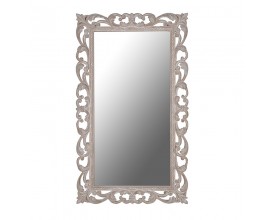 Designové obdélníkové zrcadlo Ornata v klasickém provedení s dekorativním hnědým rámem