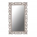 Designové obdélníkové zrcadlo Ornata v klasickém provedení s dekorativním hnědým rámem