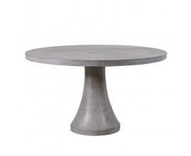 Industriální kulatý jídelní stůl Cementia betonový šedý 130cm