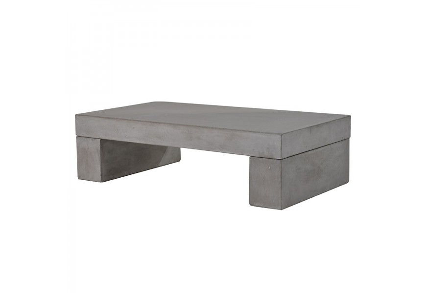 Designový betonový konferenční stolek Cementia v moderním stylu šedý obdélníkový
