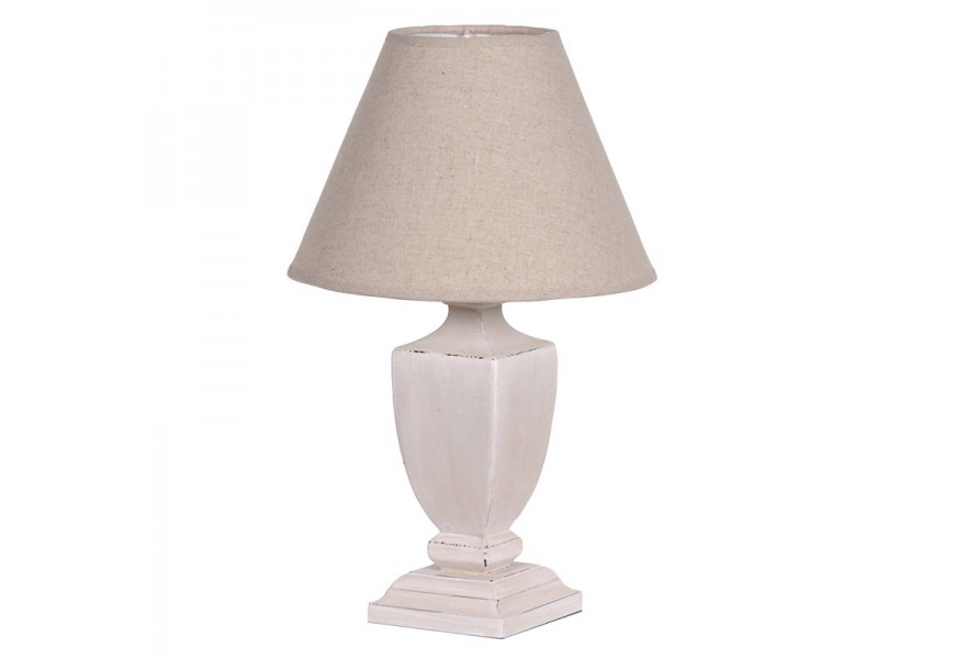 Sm.White Sq.Urn Lamp W/Shd.