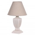 Sm.White Sq.Urn Lamp W/Shd.