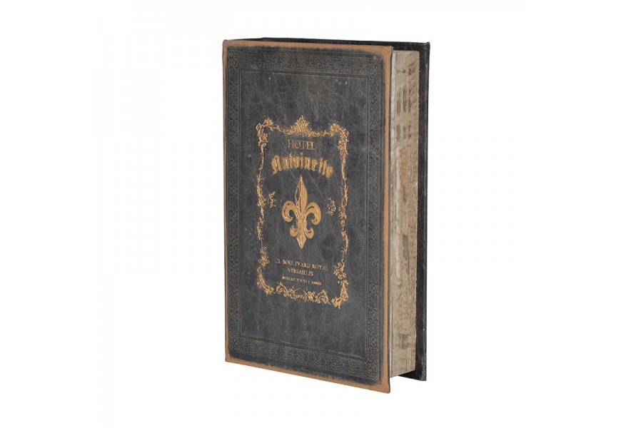 Černá dekorační kniha Antique 24x16cm