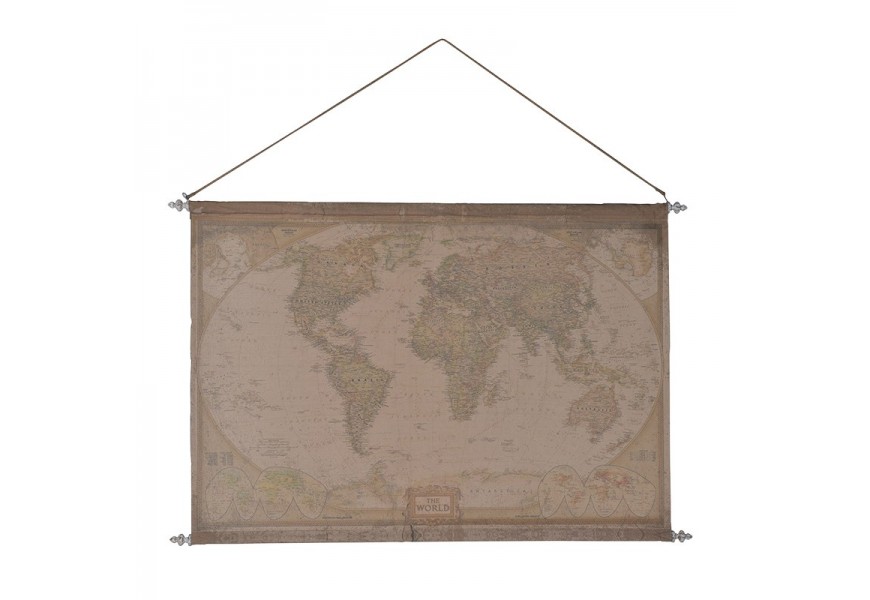 Fabric Hanging World Map