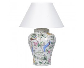 Floral Pattern Lamp W/Shade