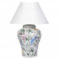 Floral Pattern Lamp W/Shade