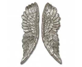 Luxusní Andělská křídla 61cm stříbrné (2ks)