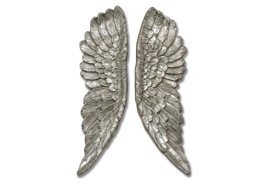 Luxusní Andělská křídla 61cm stříbrné (2ks)