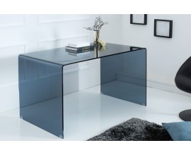 Stylový skleněný psací stůl Ghost 120cm antracit