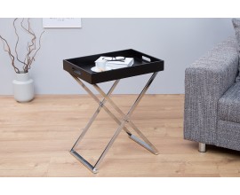 Designový odkládací stolek Valet s podnosem černý
