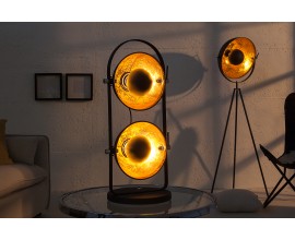 Moderní designová stolní lampa Studio černo-zlatá