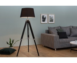 Designová elegantní stojací lampa Sylt 99-143cm černá