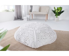 Designový bílý Cosy Pouf