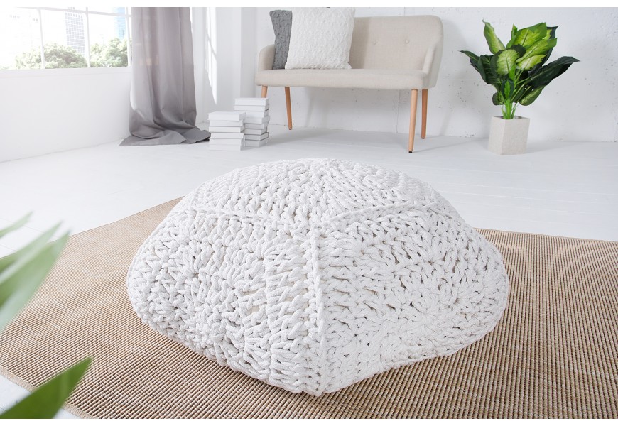 Designový bílý Cosy Pouf