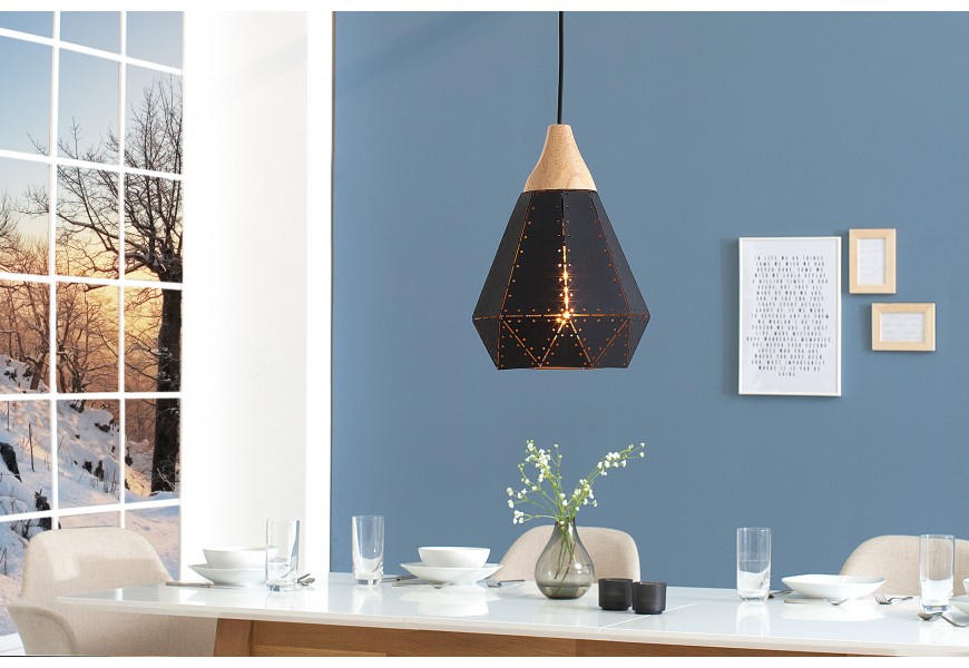 Designová závěsná lampa Scandinavia černá