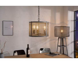 Designová závěsná lampa Loft 40cm šedá