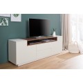 Designový TV stolek Kingdom 180cm bílý / ořech