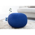 Designová stylová taburetka Stool 50 cm tmavomodrá