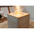 Designov&aacute; industri&aacute;ln&iacute; stoln&iacute; lampa Cement se čtvercovou betonovou z&aacute;kladnou v &scaron;ed&eacute; barvě 12 cm