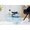 Set moderních příručních stolků Storage blue