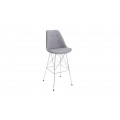 Designová barová židle Scandinavia Retro šedá