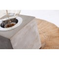 Designov&aacute; industri&aacute;ln&iacute; stoln&iacute; lampa Cement se čtvercovou betonovou z&aacute;kladnou v &scaron;ed&eacute; barvě 12 cm