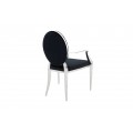 Luxusní jídelní židle Modern Barock II černá s opěrkami