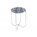 Designový kulatý skládací mramorový odkládací stolek Jaspis