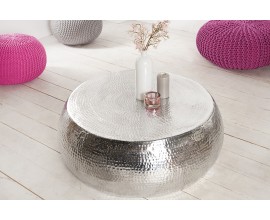 Luxusní konferenční stolek Hammerblow-Optik 80cm stříbrná