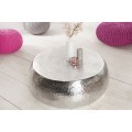 Luxusní konferenční stolek Hammerblow-Optik 80cm stříbrná
