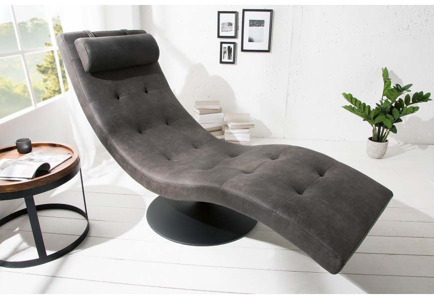 Luxusní relaxační křeslo relax šedá