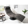 Luxusní relaxační křeslo relax šedá