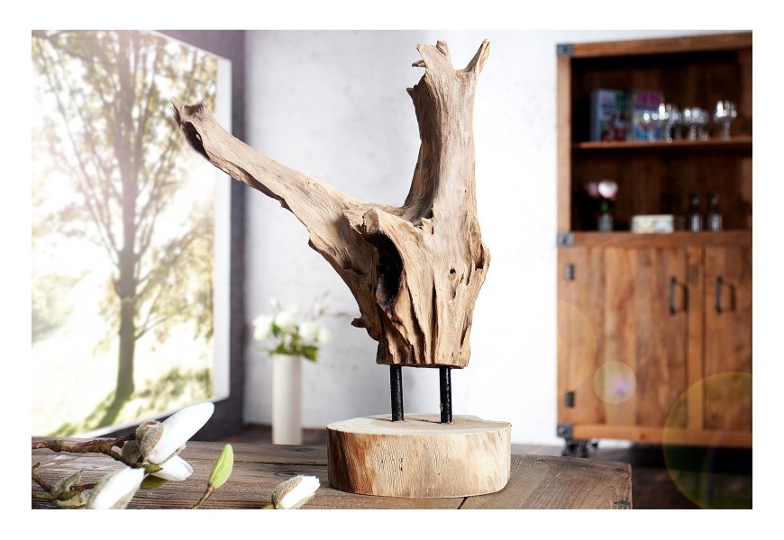 Designová dřevěná dekorace Flame 30-40cm