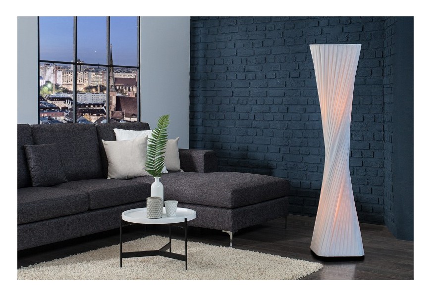 Moderní designová stojací lampa Harmony 120cm bílá