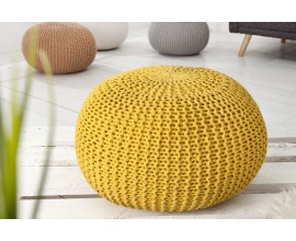 Designová moderní taburetka Stool 50cm žlutá