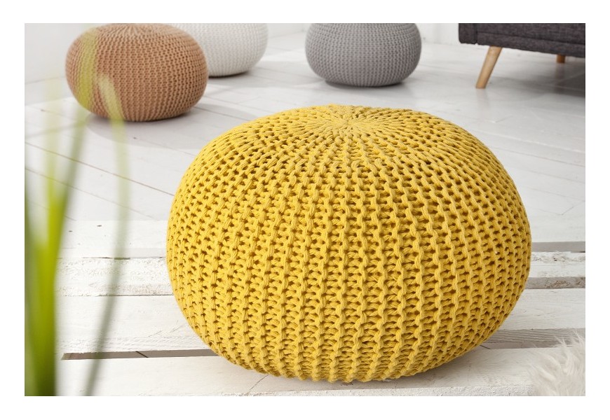 Designová moderní taburetka Stool 50cm žlutá