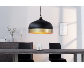 Designová závěsná lampa Modern Chic II černo-zlatá