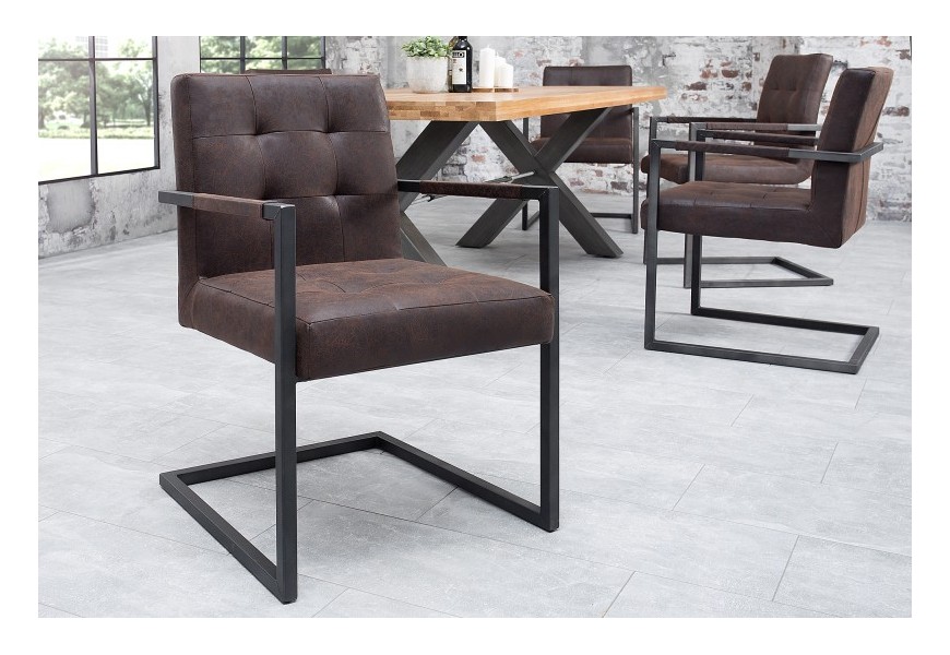 Designová jídelní židle Rodeo vintage brown kožená