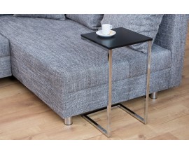Stylový příruční stolek Simply černo-stříbrný