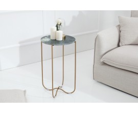 Jedinečný designový příruční stolek Jaspis zelený mramor