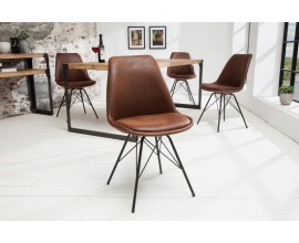 Designová židle Scandinavia Retro antická hnědá