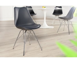 Designová židle Scandinavia Retro šedá