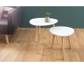 Set designových retro příručních stolků Scandinavia