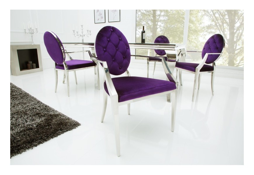 Luxusní židle Modern Barock fialová