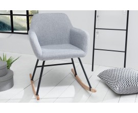 Designová houpací židle Baltic světle šedá