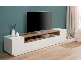 Designový TV stolek Kingdom 180cm bílá / dub