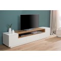 Designový TV stolek Kingdom 180cm bílá / dub